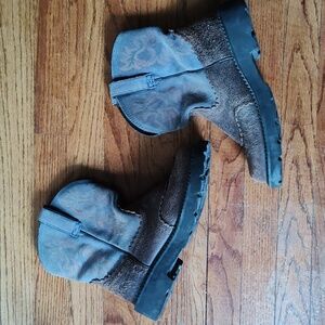 Women's Brown and Gray Boots